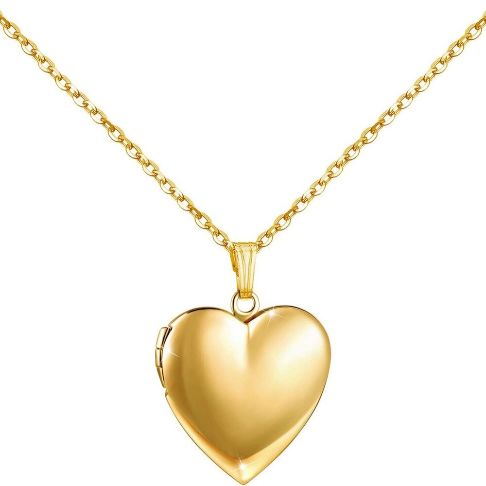 Love Heart Locket Necklace that Holds Pictures Polished Lockets Necklaces Birthd